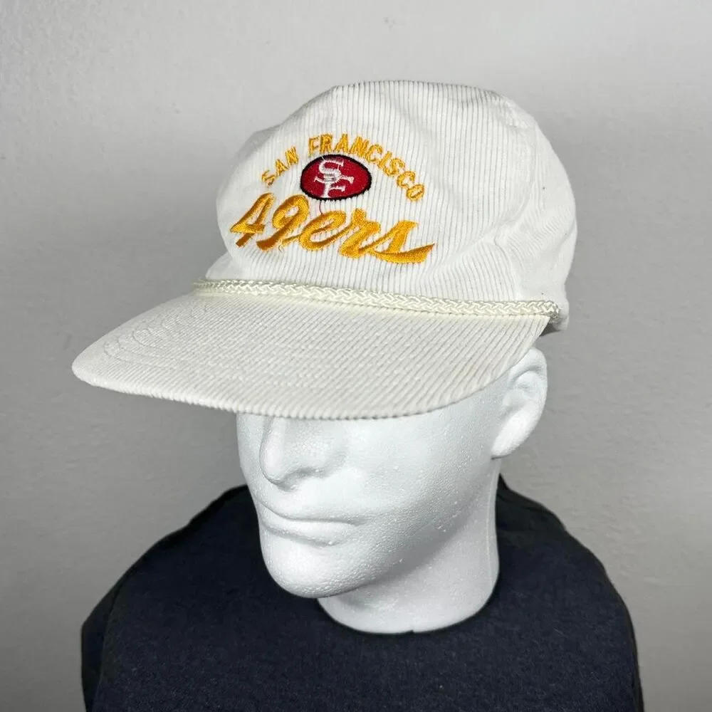 San Francisco Cordury Nfl Men's White and Cream Hat